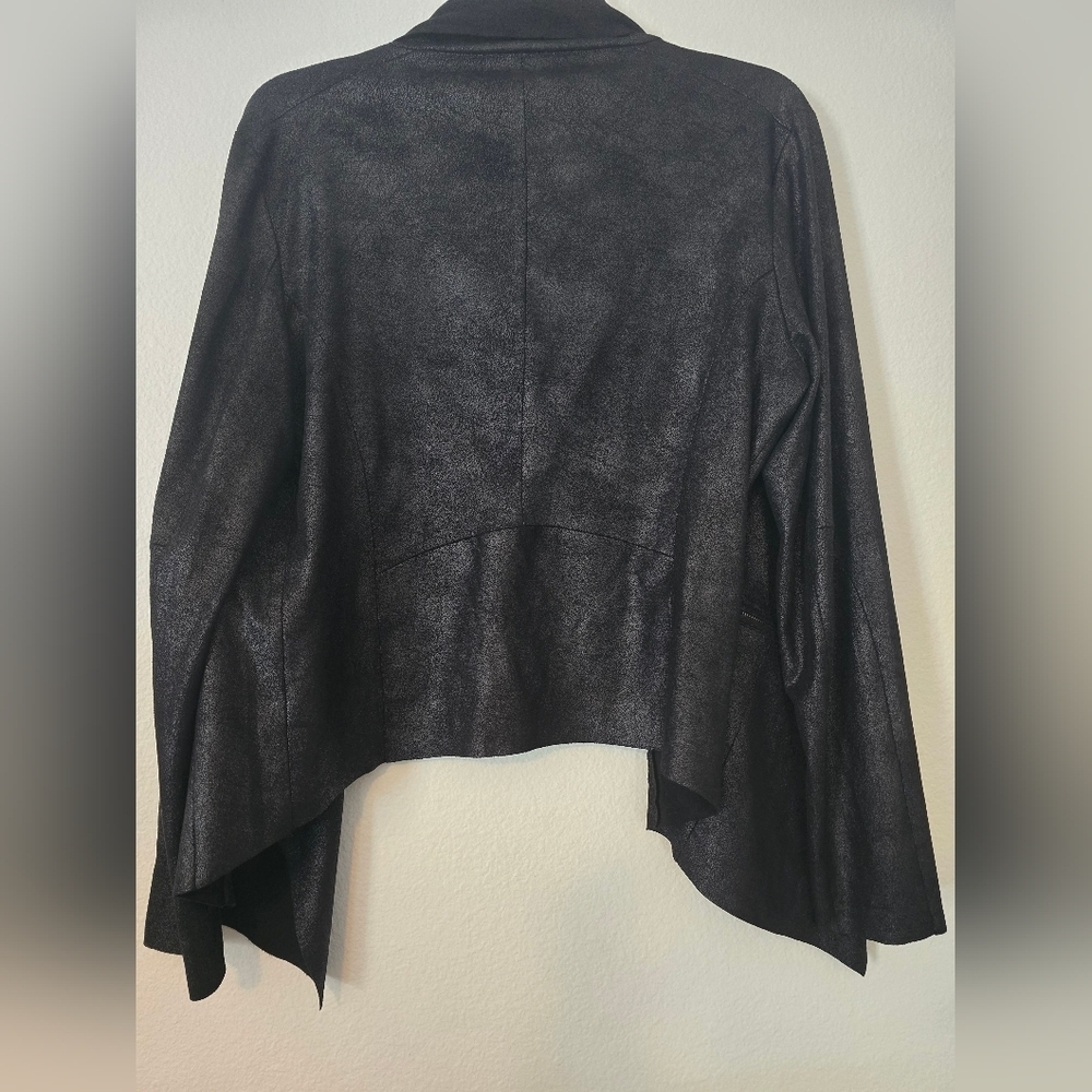 Worthington Black Faux Suede Cardigan Jacket Size M - Picture 2 of 6